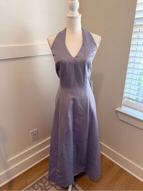 Sleeveless V-Neck Lavender Evening Dress